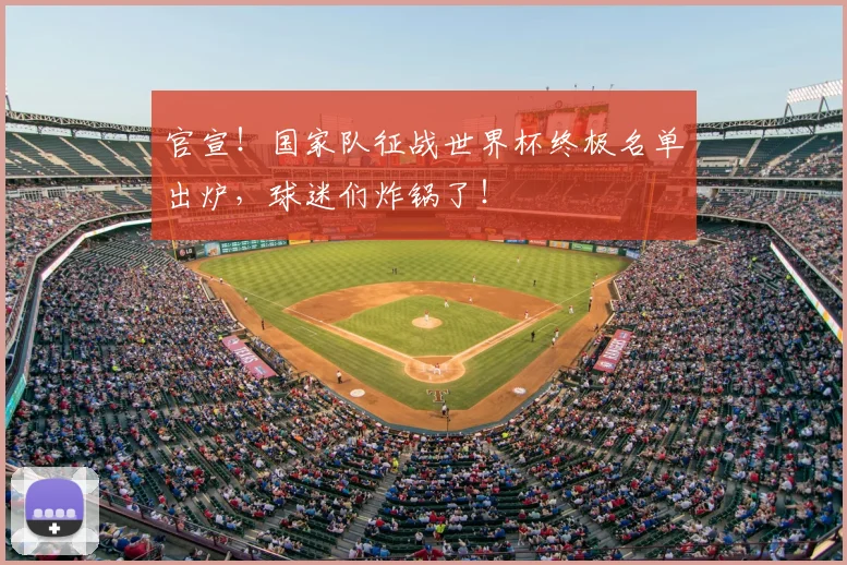 官宣!国家队征战世界杯终极名单出炉,球迷们炸锅了!